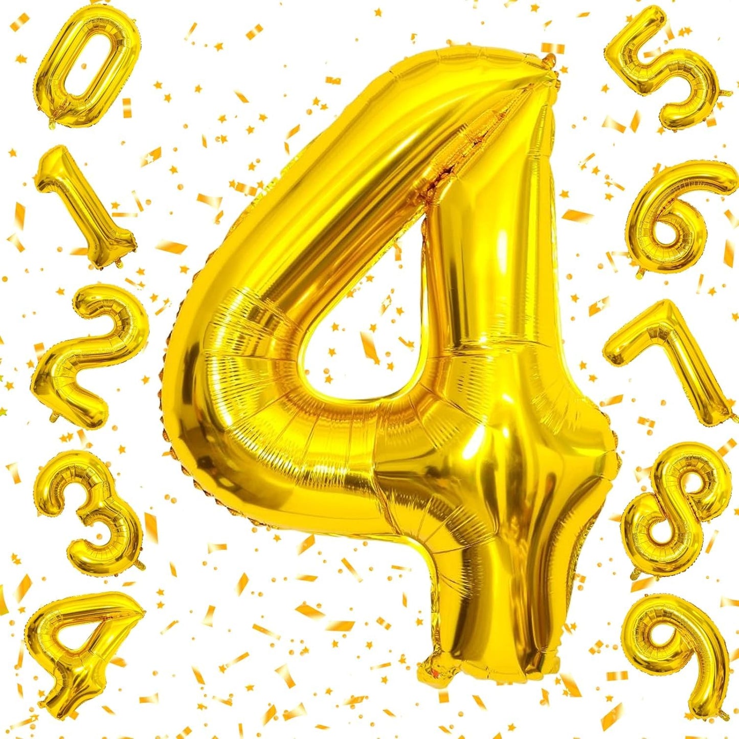Number Golden Foil Balloon – 32 inch Size