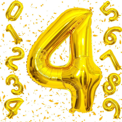 Number Golden Foil Balloon – 32 inch Size