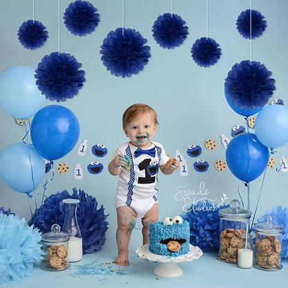 Cookie Monster Blue Cake Smash Set (Complete Photoshoot & Party Décor Kit)