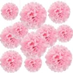 Pink Tissue Paper Pom Poms – Flower Balls 10 inches
