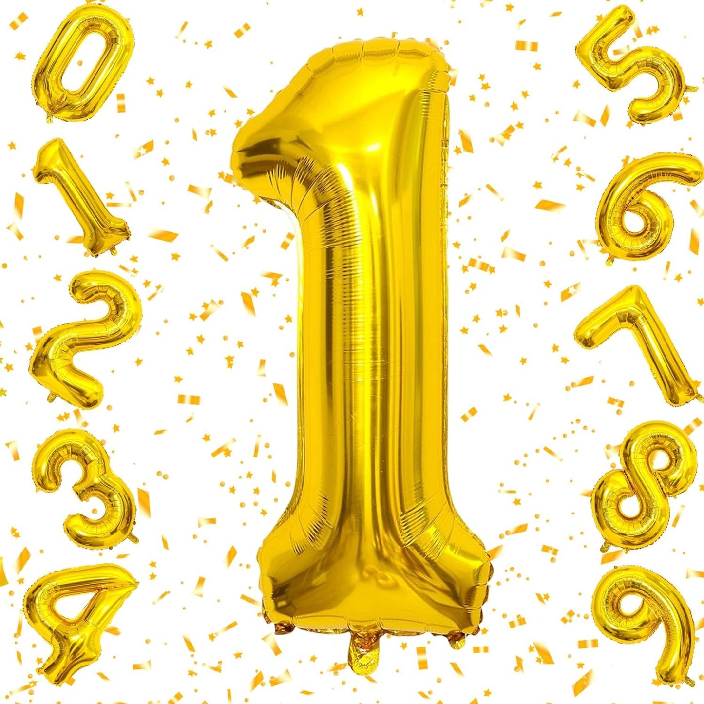 Number Golden Foil Balloon – 32 inch Size