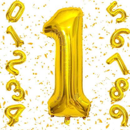 Number Golden Foil Balloon – 32 inch Size