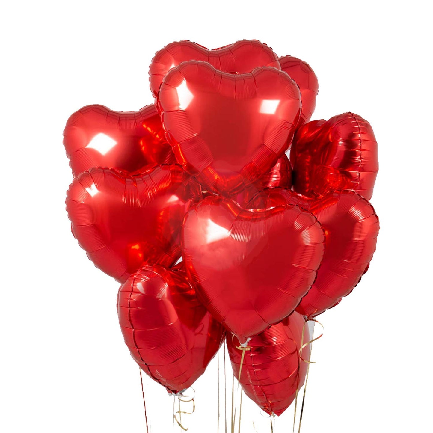 Red Heart Balloons – 5pcs Red Foil Heart Balloons for Decoration