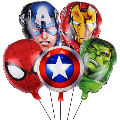 🦸‍♂️🎉 Avengers Foil Balloon – 5 Pieces Set for Simple Birthday Decorations