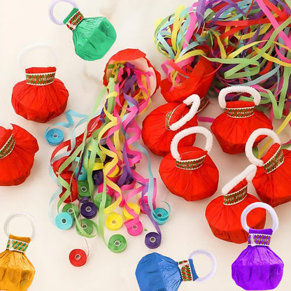 Confetti Poppers – Colorful Party Poppers & Hand-Throw Streamers for Weddings, Birthdays, and Celebrations (3 Pack)