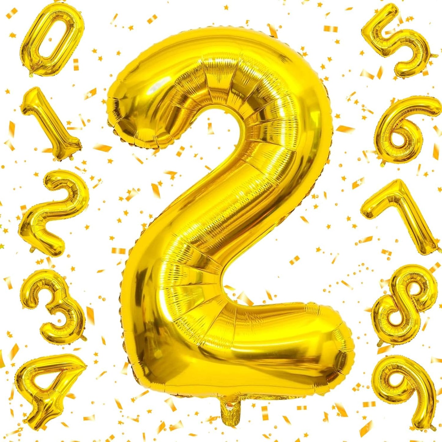 Number Golden Foil Balloon – 32 inch Size