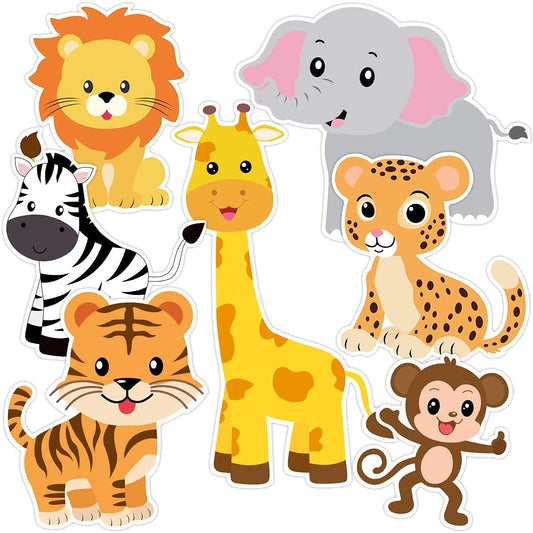 Animals Cutouts for Safari Jungle Theme Birthday Party Decoration