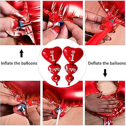 Red “I Love You” Foil Balloon ❤️✨.