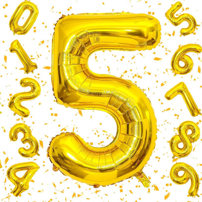 Number Golden Foil Balloon – 32 inch Size