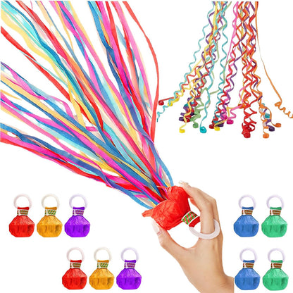 Confetti Poppers – Colorful Party Poppers & Hand-Throw Streamers for Weddings, Birthdays, and Celebrations (3 Pack)