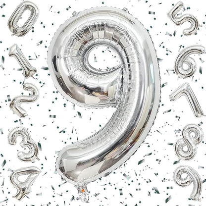 Number Silver Foil Balloon – 32 inch Size
