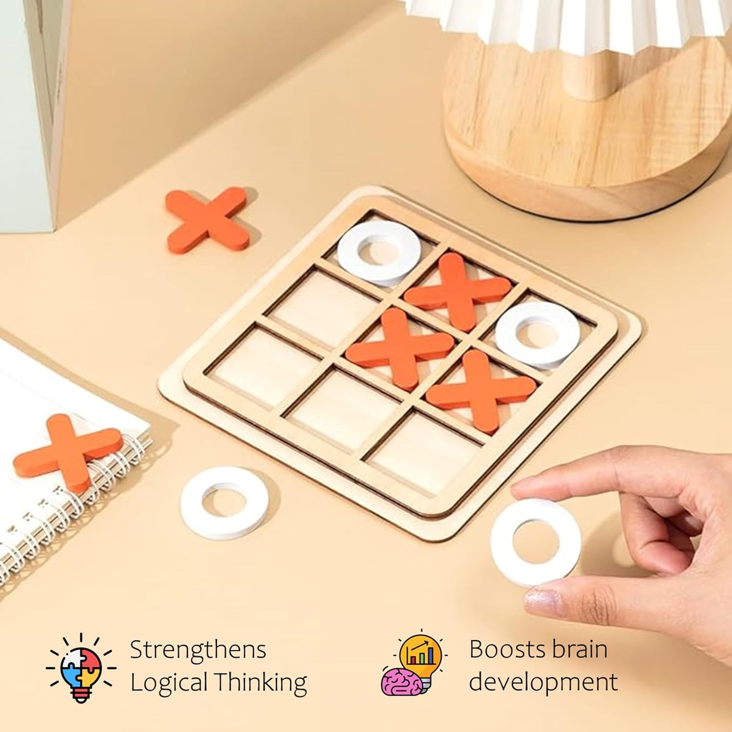 Wooden Tic Tac Toe Game