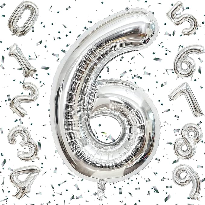 Number Silver Foil Balloon – 32 inch Size