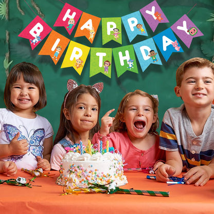 CoComelon Theme Happy Birthday Banner – Kids Birthday Party Decoration