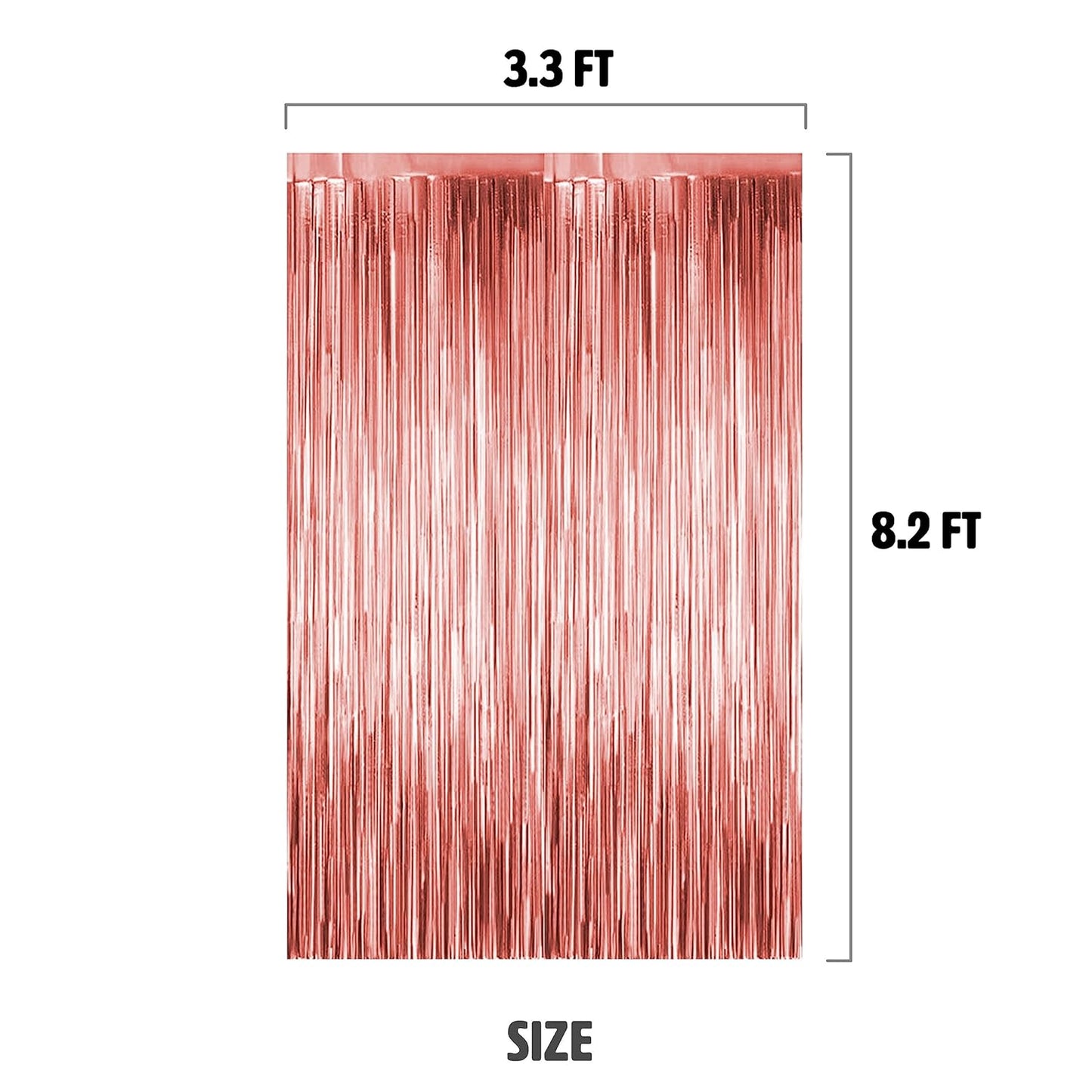 Rose Gold Foil Fringe Curtain for Decoration