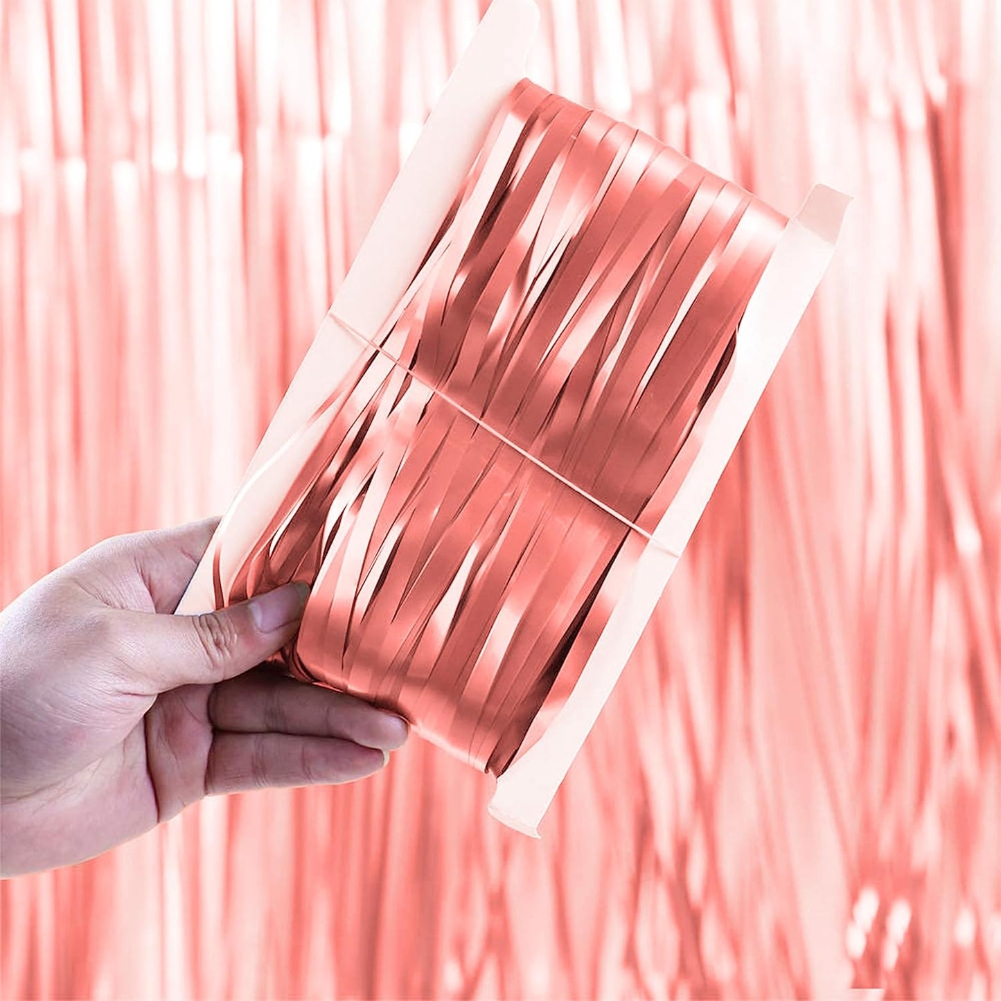 Rose Gold Foil Fringe Curtain for Decoration