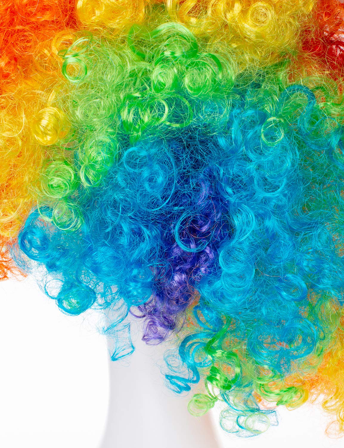 Unisex Short Fluffy Afro Funny Wigs for Halloween, Holiday Party & Clown Costume