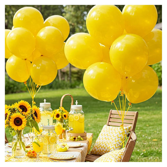 Metallic Yellow Balloons for Party Decoration (50 Pcs)