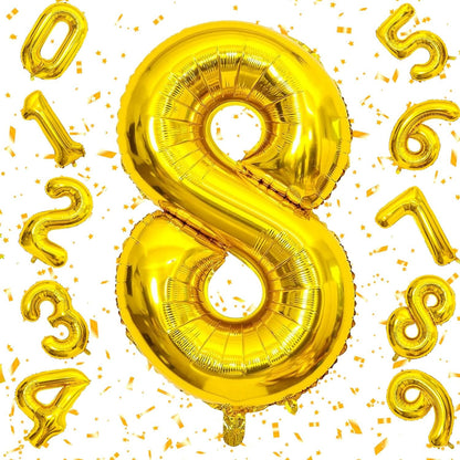 Number Golden Foil Balloon – 32 inch Size