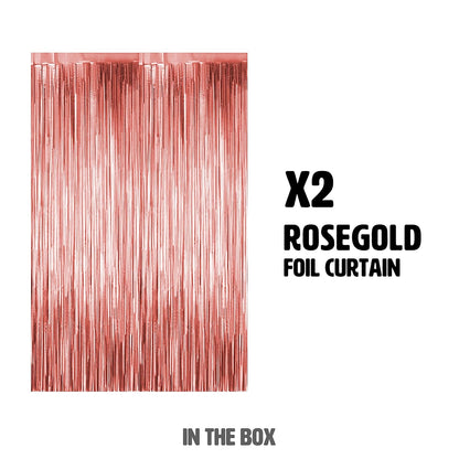 Rose Gold Foil Fringe Curtain for Decoration