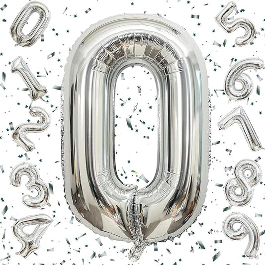 Number Silver Foil Balloon – 32 inch Size