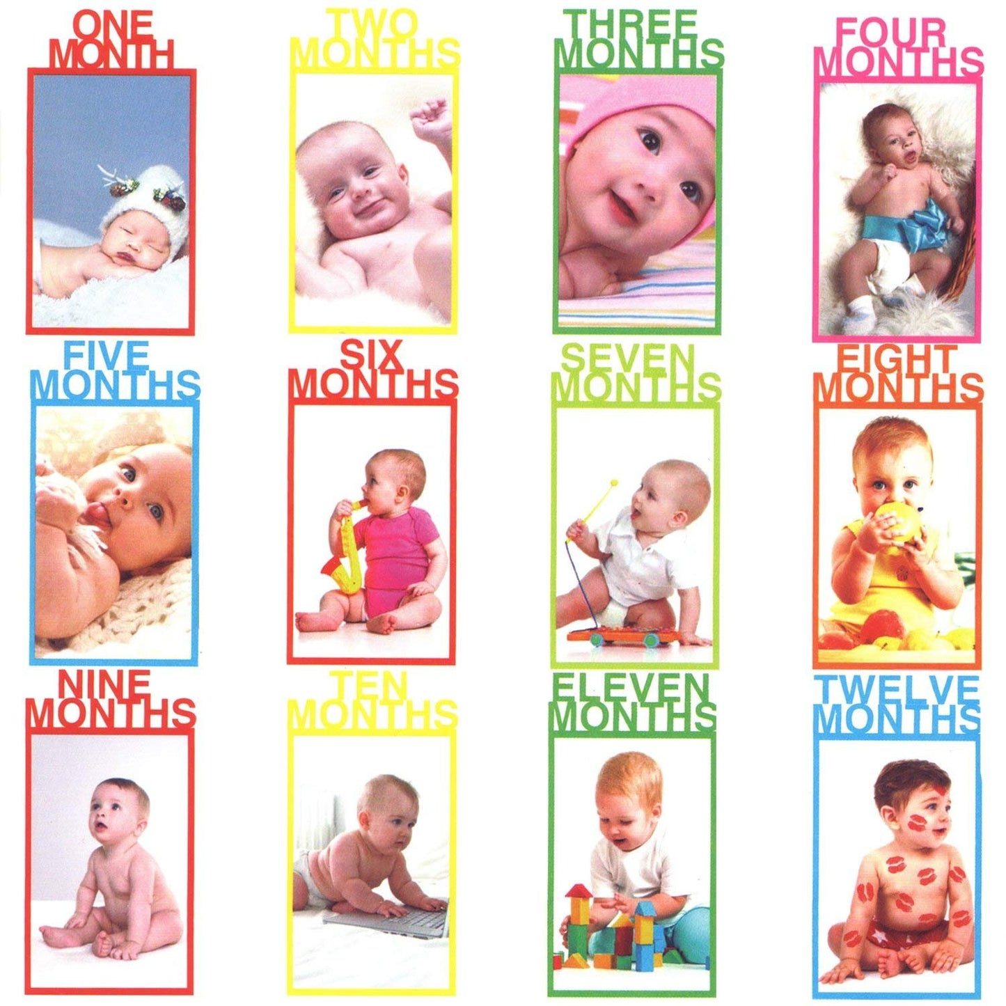 Baby Monthly Photo Banner – 1st Birthday Milestone Garland (Birth to 12 Months)