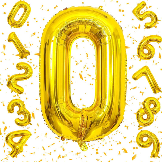 Number Golden Foil Balloon – 32 inch Size