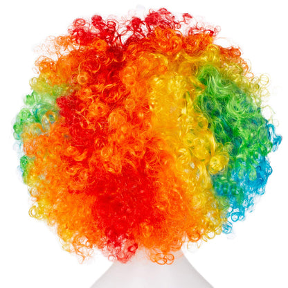 Unisex Short Fluffy Afro Funny Wigs for Halloween, Holiday Party & Clown Costume