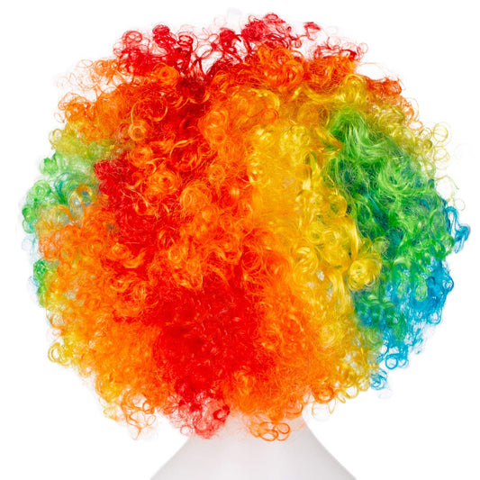 Unisex Short Fluffy Afro Funny Wigs for Halloween, Holiday Party & Clown Costume