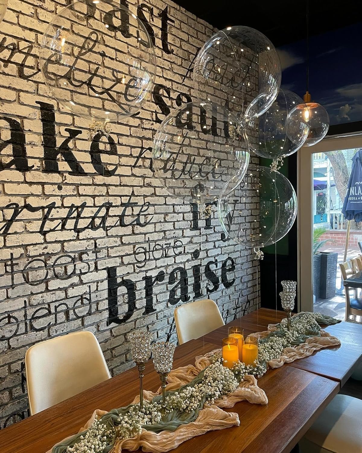 24 Inch Bobo Balloons – 5 PCS Large Clear Bubble Balloons (Helium Style)