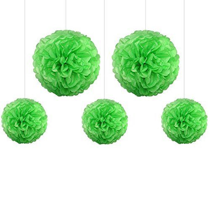 Green Tissue Paper Pom Poms – Flower Balls(14 Inch)