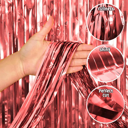 Rose Gold Foil Fringe Curtain for Decoration