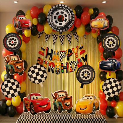 🏁🚗 Race Car Theme Birthday Decoration Mega Bundle
