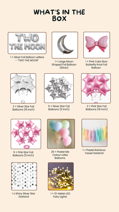 Two The Moon Dreamscape Birthday Decor – 2nd Birthday Outer Space & Pastel Theme Kit