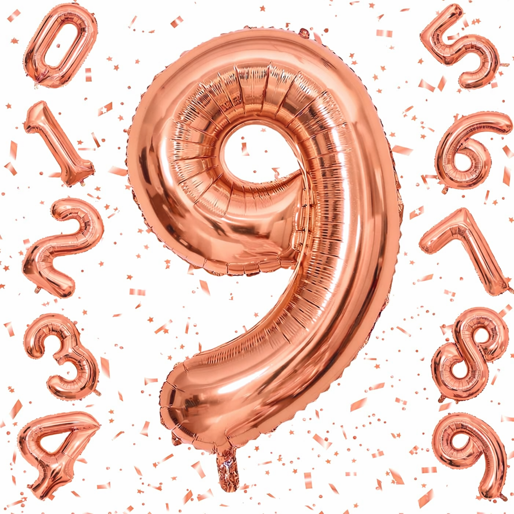 Number Rose Gold Foil Balloon – 32 inch Size