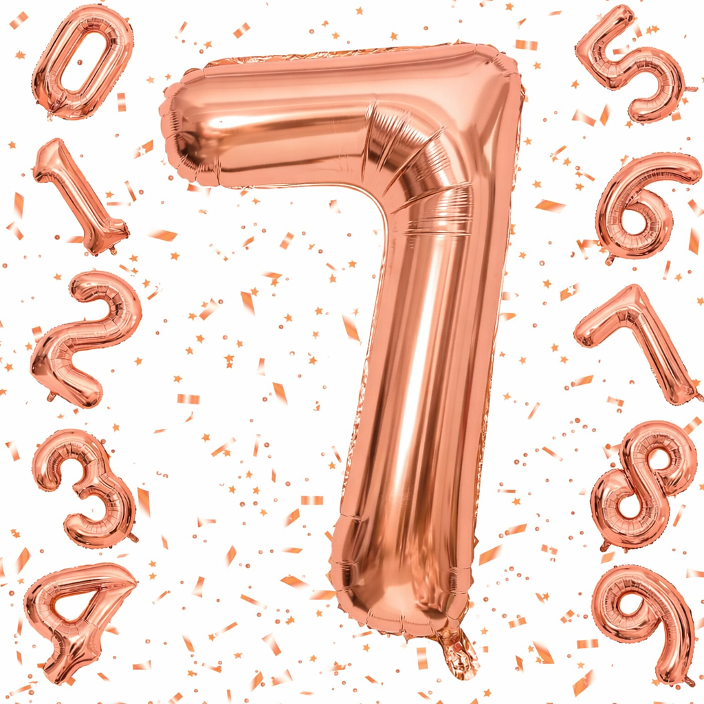 Number Rose Gold Foil Balloon – 32 inch Size