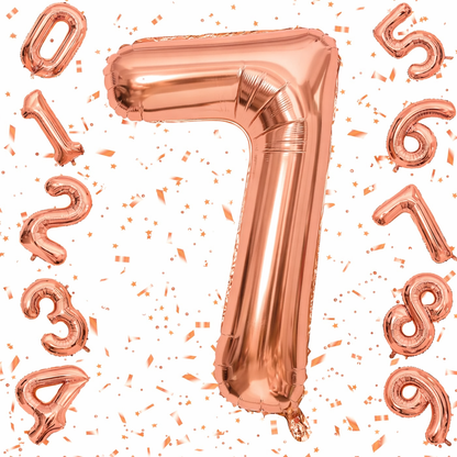 Number Rose Gold Foil Balloon – 32 inch Size