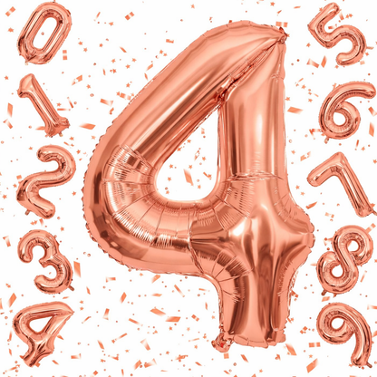 Number Rose Gold Foil Balloon – 32 inch Size