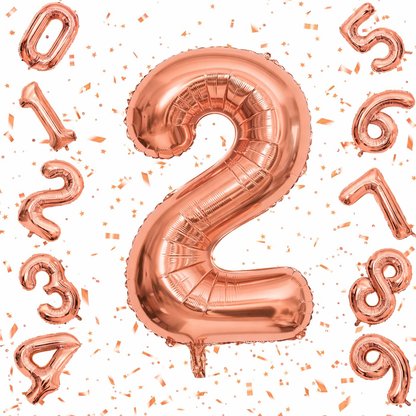 Number Rose Gold Foil Balloon – 32 inch Size