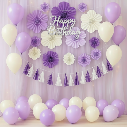 Lavender–Purple Dream Birthday Decor Bundle – Premium Room Decoration Kit💜