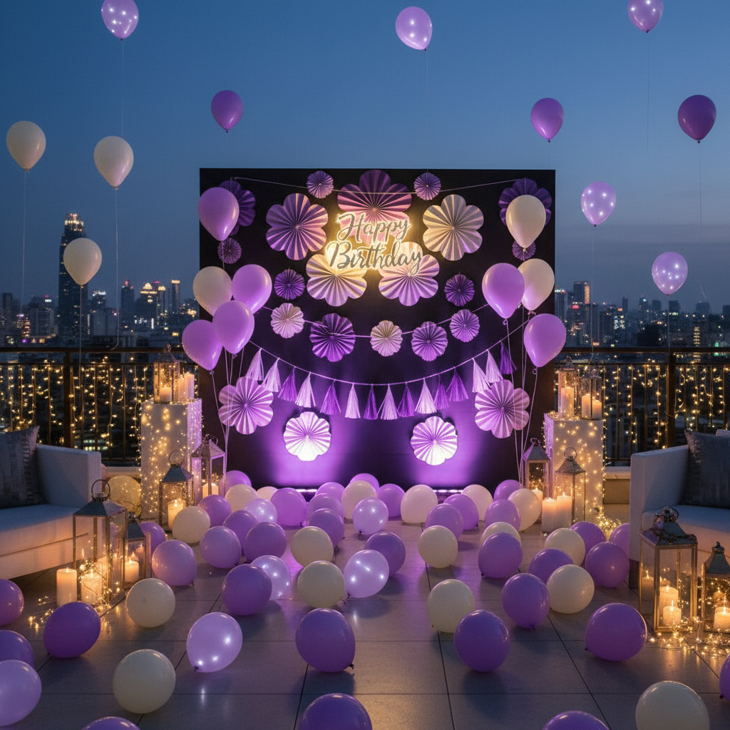 Lavender–Purple Dream Birthday Decor Bundle – Premium Room Decoration Kit💜