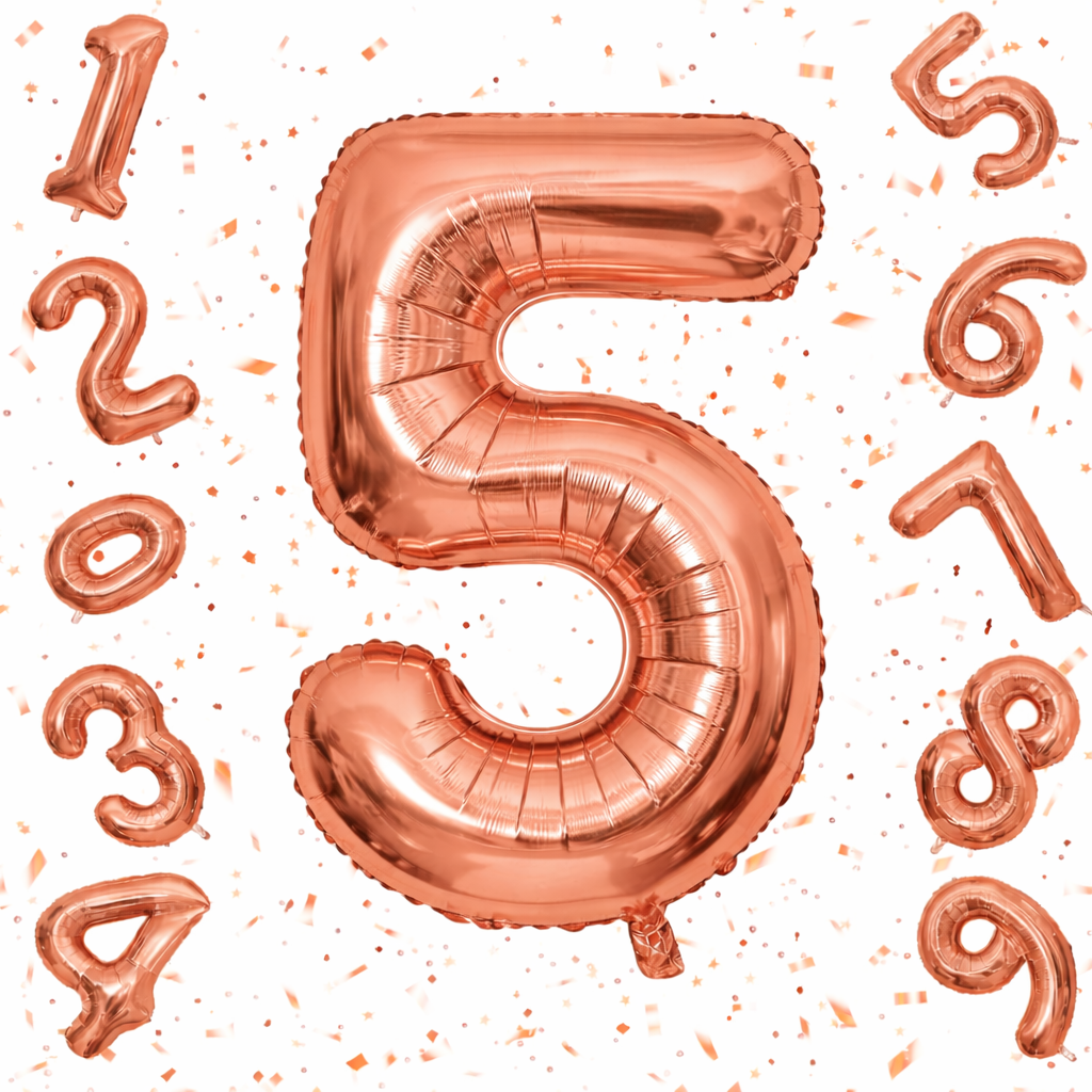 Number Rose Gold Foil Balloon – 32 inch Size