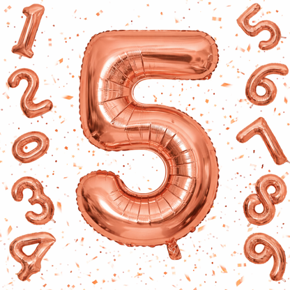 Number Rose Gold Foil Balloon – 32 inch Size