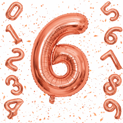 Number Rose Gold Foil Balloon – 32 inch Size