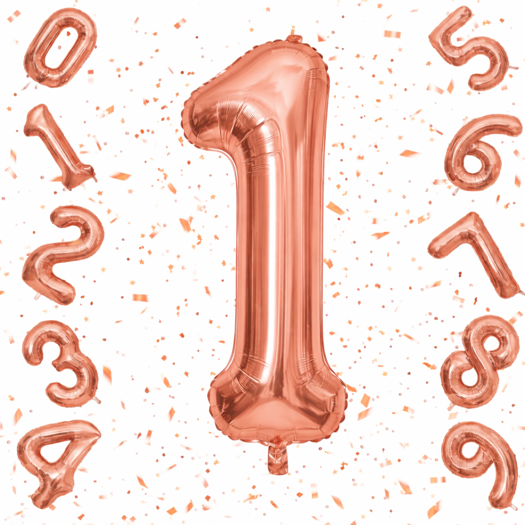 Number Rose Gold Foil Balloon – 32 inch Size