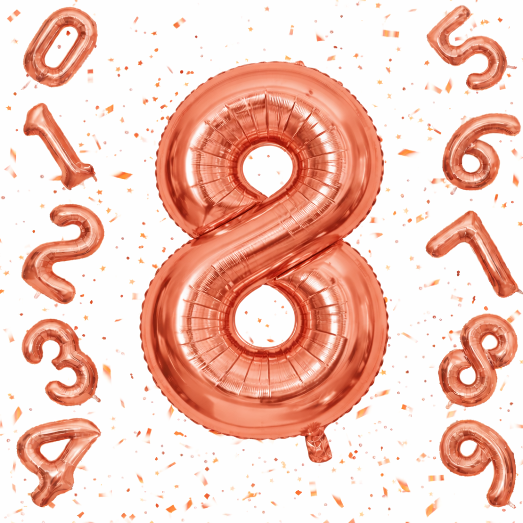 Number Rose Gold Foil Balloon – 32 inch Size