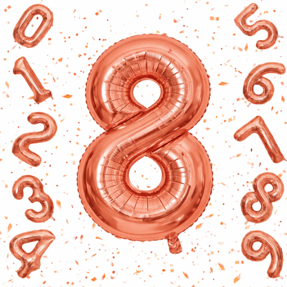 Number Rose Gold Foil Balloon – 32 inch Size