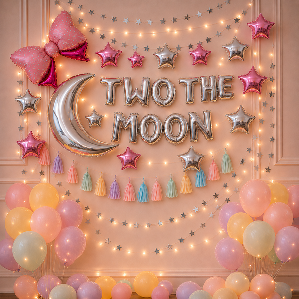 Two The Moon Dreamscape Birthday Decor – 2nd Birthday Outer Space & Pastel Theme Kit