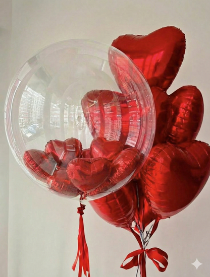 The Love Bubble Set – Heart Balloon Collection with Bobo Balloon