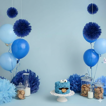 Cookie Monster Blue Cake Smash Set (Complete Photoshoot & Party Décor Kit)